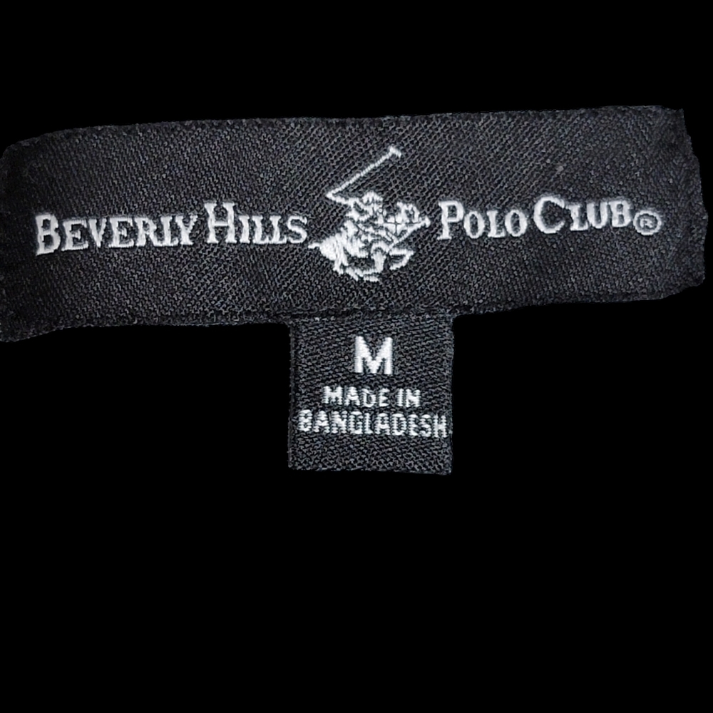 BEVERLY HILLS POLO CLUB Men's Short Sleeve Shirts Gray- M - Picture 4 of 4